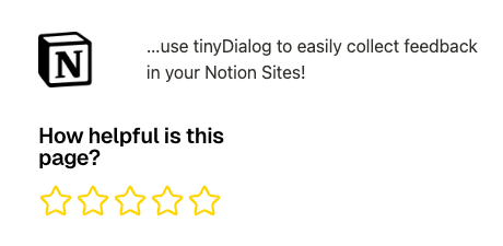tinydialog notion reactions widget blog post header
